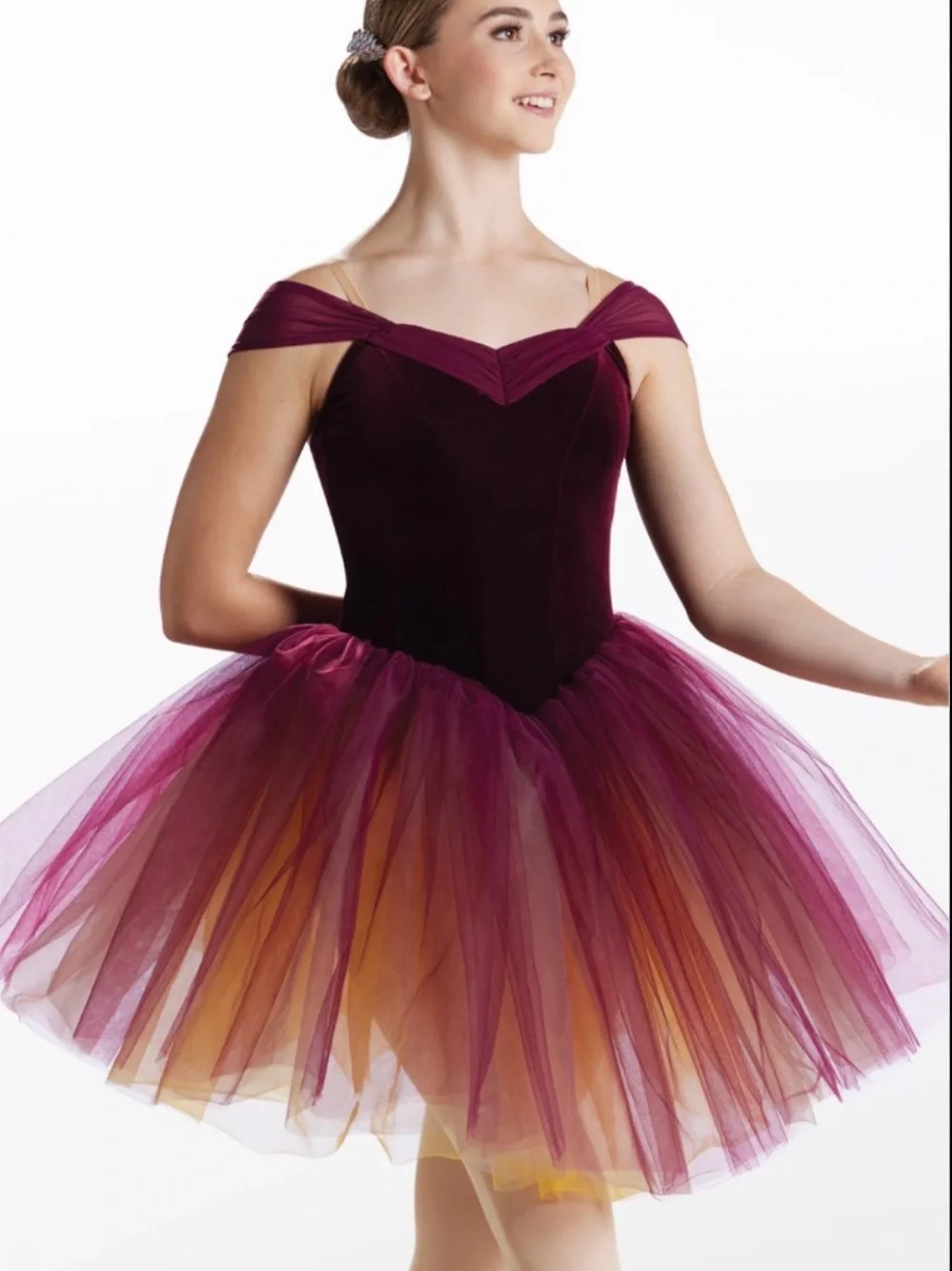 Weissman Burgundy and Gold Ballet Tutu Costume